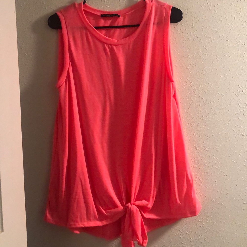 Hot Pink Tie Tank